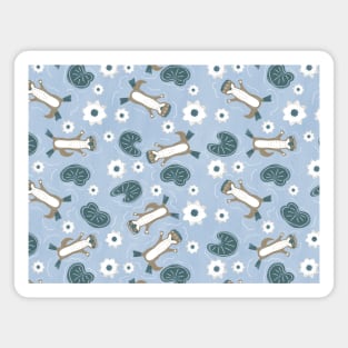 Otterly Calm Pattern Pale Blue Magnet